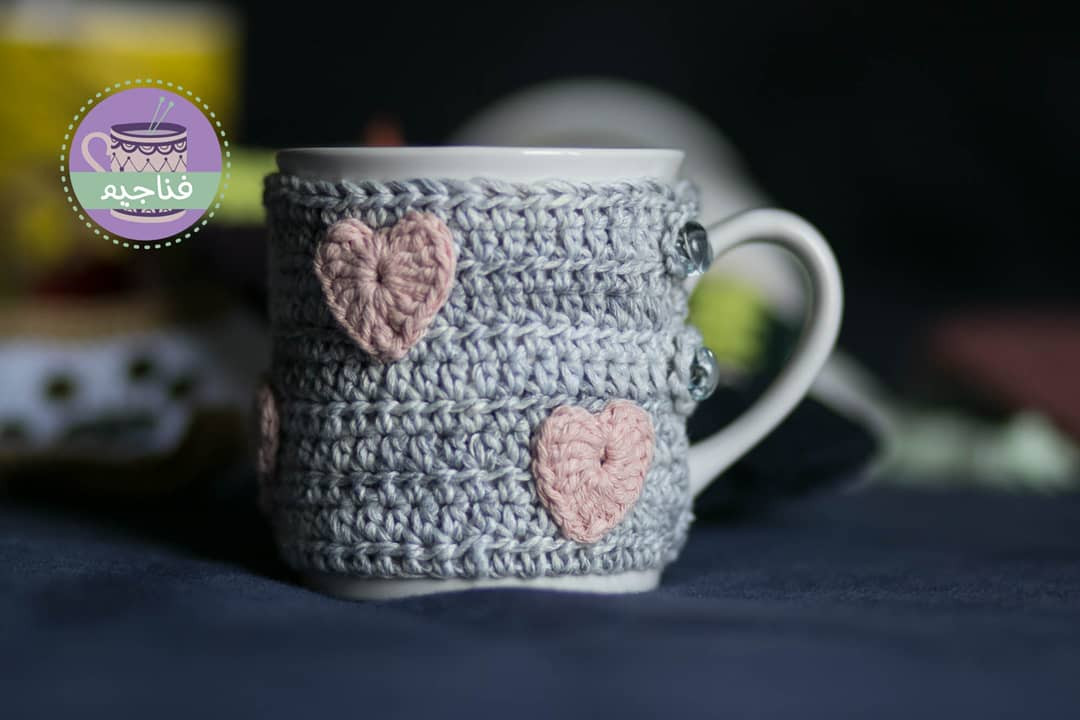 Pink Heart Mug Cover